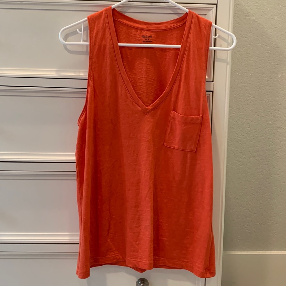 Madewell orange tank top